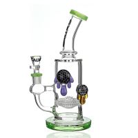 Glasrig CALVO Double Implosion Rig + Perc Ball, 18 cm, 14 mm Schliff