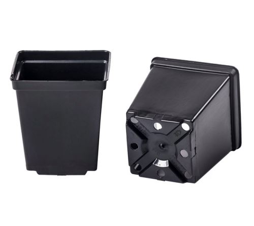 TEKU square flower pot, hard plastic, 10x10x13.7cm, volume 1l