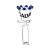 Glass bowl CALVO Pearl Bowl, blue, 18 mm joint