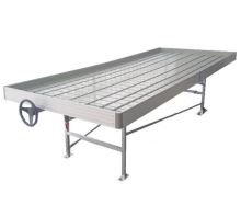 Posuvný ocelový stůl vč. EBB&amp;FLOW napouštěcí vany, rozměr 122x244xcm