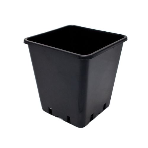 TEKU čtyřhranný květináč, 15x15x20cm, objem 3,5l, tvrdý plast