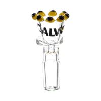 Glaskopf CALVO Pearl Bowl, gelb, 18 mm Schliff