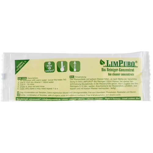 LIMPURO® bong and pipe cleaner Bong Cleaner Concentrate, 20 ml