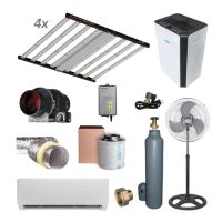 Klimaset 4x SunPro F1 600W Ultimate, klimatizace Gree Pular 2,7 kWh, CO2 TM regulace