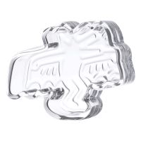 Langlebige und leichte Keith Haring Löffelpfeife aus Glas, gelb