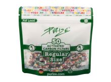 PURIZE® carbon filters - Regular Size, bag of 50 pcs, rainbow