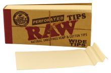 RAW Filter, breit, ungebleicht, perforiert, 50 Stk pro Packung