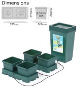 AutoPot Easy2grow Kit s 4 květináči, včetně 47L plastové nádrže