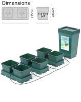 AutoPot Easy2grow Kit s 6 květináči, včetně 47L plastové nádrže