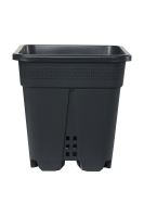 TEKU Super Vega Black čtyřhranný květináč, 30,5x30,5x30,5cm, objem 16L