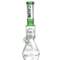 Glasbong CALVO Tree Perc Beaker, grün, 42 cm, 14 mm Schliff