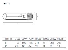 Výbojka Sylvania SHP-TS GroLux 400W HPS (3)
