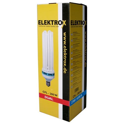 Úsporná CFL lampa ELEKTROX 200W, na květ (2005)